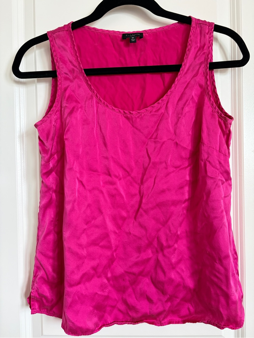 Talbots Petites 100% Silk Scoop Neck Tank – Sz 6P